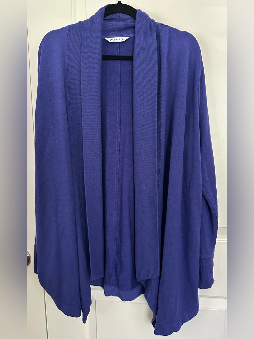 Athleta Pranayama Restore Wrap Purple Cardigan Women’s L Soft Drape